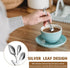 Leaf Coffee Spoons, Mini Serving Tongs and Appetizer Forks Stainless Steel Sugar Cube Tongs Dessert Spoons Metal Dinner Forks for Dessert Coffee T...