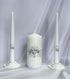 Unity Candle Set for Wedding Ceremony & Reception – 6” Pillar & Two 10” Taper Candles – Long Burning Unity Candles for Marriage Ritual – Handmade ...