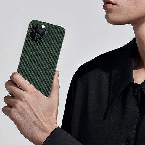 memumi Slim Case for iPhone 13 Pro Max Carbon Fiber Pattern 0.3 mm Matte Back Cover Compatible with iPhone 13 Pro Max Ultra Thin Case with Mnimali...