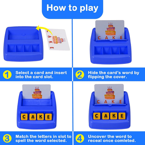 Matching Letter Game, Alphabet Spelling & Reading Words, Objects & Color Recognition, Early Learning Educational Toy for Preschool & Kindergarten ...
