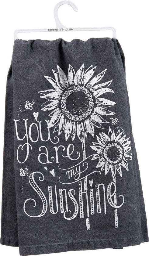 Primitives by Kathy Chalk Dish Towel, 28" x 28", You Are My Sunshine...