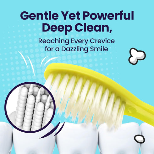 SANGSI Embossed Bristle Toothbrush, Soft Toothbrushes for Adults - Sensitive Teeth and Gums Care - Perfect Travel Essentials – Bubble Bubble Fresh...