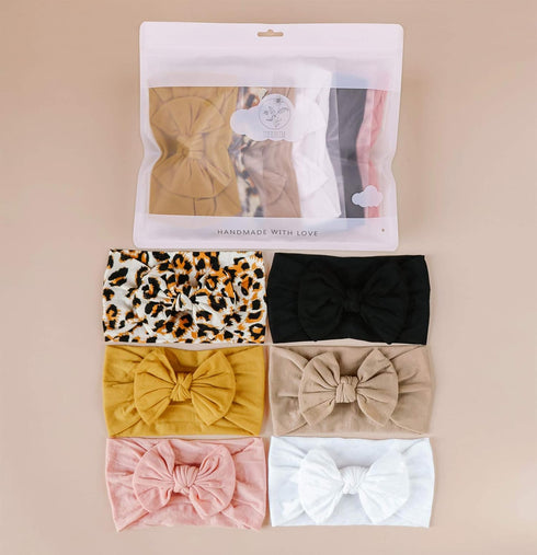 Baby Girl Nylon Headbands with Bows Newborn Infant Toddler Headwrap Hair Accessories...