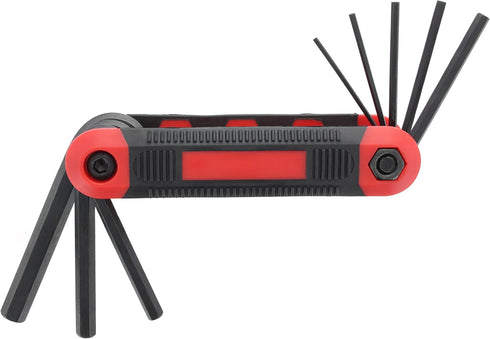 Allen Wrenches Sets - Hex Key Set - Red Folding Metric Hex Key Socket Set (8-Piece)...
