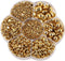 3000Pcs 1 Box Plastic Pearls Round Flatback Imitation Half Loose Beads Gem Assorted Sizes 2 to 10MM for DIY Scrapbooking Crafts Gold...