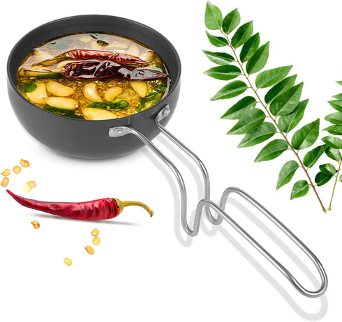 Scratch Resistant Coating - Mini Tadka Pan for Eggs, Spices, Melting Butter - and more Tadka Pan,Large Tadka Pan for saag, dal, kadhi, dhokla (4.5...