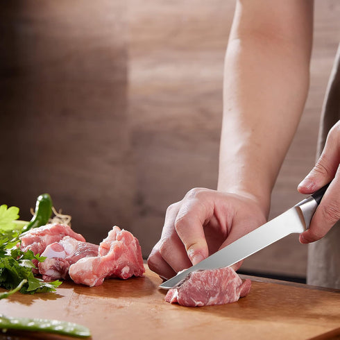 Boning Knife 5.5-Inch, German Stainless Steel, Full-Tang, Fillet Knife, Kitchen Knife, Multipurpose Meat Knife for Boning, Filleting and Trimming,...