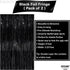 KatchOn XtraLarge Black Streamers - 3.2x8 Feet, Pack of 2 | Fringe Backdrop for Black Party Decorations | Tinsel Backdrop for Birthday, Bacheloret...