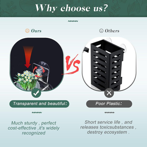 Upgrade Acrylic Aquarium Plant Holder Hanging Aquatic Plant Holder,Adjustable Suction Cup Fish Tank Plant Pot for Hanging Plant Cultivation and Aq...