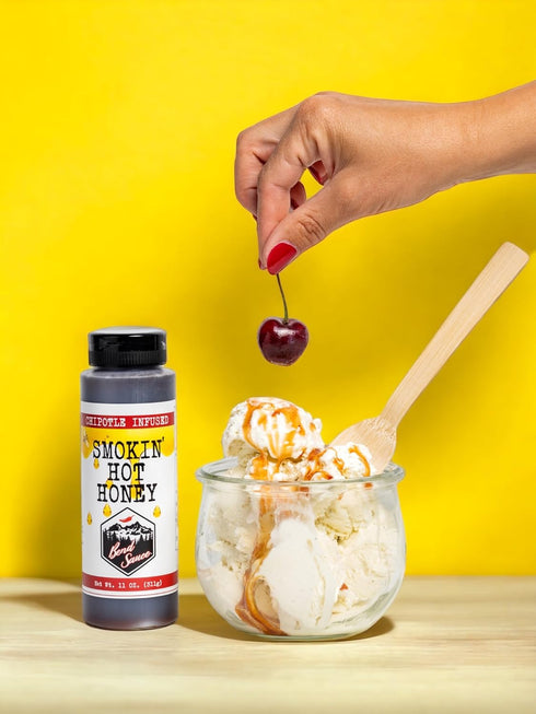 Bend Sauce Hot Honey - Chipotle Infused Organic Clover Honey - Gluten Free, Paleo, Non-GMO, Honey – Seasoning, Rub & Syrup - Unique Gifts (11 oz) ...
