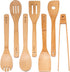 Wooden Spoons for Cooking 7-Pack – Bamboo Kitchen Utensils Set for Nonstick Cookware - Wooden Cooking Utensils Set, Wood Spatula Spoon Tongs...