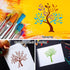 6 Inch Tree Stencils for Painting, Reusable Natural Plants Stencil, 25 Pieces Tree Drawing Template for Painting on Canvas Wood Wall Home Decor(Tr...
