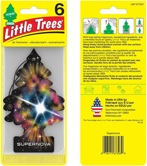 LITTLE TREES Air Fresheners Car Air Freshener. Hanging Tree Provides Long Lasting Scent for Auto or Home. Supernova, 24 Air Fresheners...