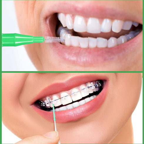 350 Pieces Interdental Brush Tooth Floss Tooth Cleaning Tool Toothpick Dental Tooth Flossing Head Oral Dental Flosser Teeth Soft Dental Picks Refi...