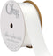 Berwick Offray 1.5" Single Face Satin Ribbon, White, 25 Yds...