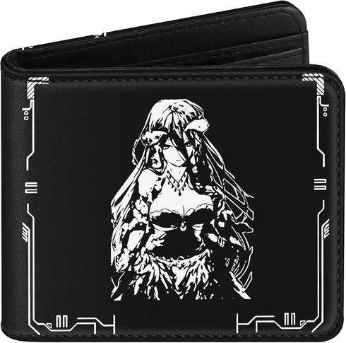 Bistup Boys Wallet Cute Leather Bifold Wallet for Men Women Cartoon Anime Cool Design Credit Card Cash Id Holder Rfid Blocking Black White Girl Bi...