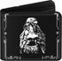 Bistup Boys Wallet Cute Leather Bifold Wallet for Men Women Cartoon Anime Cool Design Credit Card Cash Id Holder Rfid Blocking Black White Girl Bi...