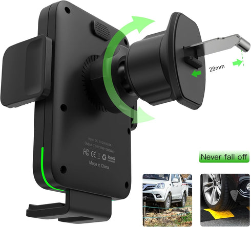 Wireless Car Charger 15W Qi Charging Vent Mount......