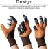 2 Pairs Pack Garden Gloves with Claws for Digging, Planting, and Raking, Best Gift for Gardener, Duty Latex and ABS Gloves, No Slip Off Comfortabl...