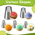Suuker Rose Flower Piping Tips Set, Stainless Steel Chrysanthemum Nozzles, Crinkle Cream Laminating Nozzle Cupcake Pastry Tool For Decorating Cake...