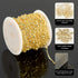 YOUBEIYEE 32.8 Feet Satellite Bead Chain for Jewelry Making 18K Gold Plated Brass Cross Chain Link Jewelry Chain Roll with Jump Rings and Lobster ...
