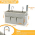 Bedside Storage Organizer with Fixed Straps and Water Bottle Holder for Home, College, Dorm, Bunk / Hospital Bed, Crib Bed Rails (Grey)...