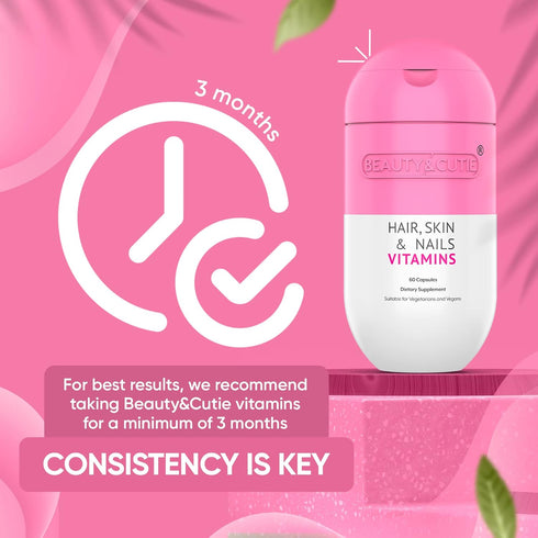 Hair Skin and Nails Vitamins – Hair Nails and Skin Vitamins for Women – Vitamin Supplements with Hyaluronic Acid, Biotin for Hair Growth – Non-GMO...