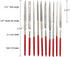 AUEAR, Set of 10 Pack Mini Diamond Needle File Set Barrette Crossing Knife Equaling Warding Square Three Square Round Tapered Round Half Round for...