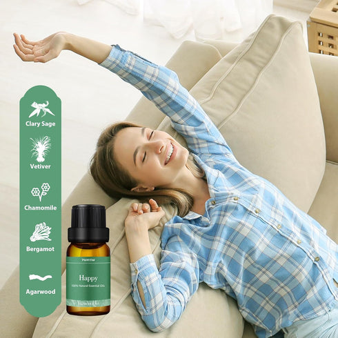Essential Oils Blends Set for Diffusers for Home, Aromatherapy Diffuser Oil Scents - Calming, Sweet Dreams, Immunity, Relax, Mood, Fresh Air, Frag...