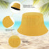 Bucket Hats Reversible, Dual Color Cotton Bucket Hat Foldable Sun Hat...