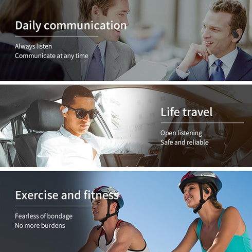 Single Open Ear Headphone, Wireless Bluetooth Earpiece for Powerful Sound, 16H Playtime Bluetooth 5.2 Wireless Earbud,Waterproof Headset with Earh...
