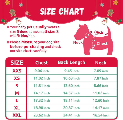 Dog Christmas Sweater Cute Snowman Puppy Cat Costume Boy Girls Xmas Holiday Pet Clothes New Year Outfits Gifts for Small Medium Large Dogs (XXS, R...