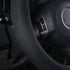 CAR PASS Black Faux Suede 14.5-15 Inch Memory Foam Steering Wheel Covers Breathable Anti-Slip Odorless Steering Wheel Universal Fit for Men Women...