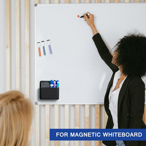 Simetufy Magnetic Dry Erase Marker Holder, Whiteboard Marker Holder, Magnetic Pen Holder, Magnetic Marker Holder for Fridge, Whiteboard, Locker, M...