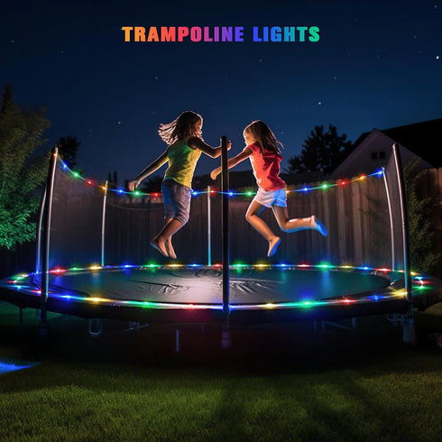 JMEXSUSS 200 LED Trampoline Accessories Solar Rope Lights, 66ft IP 65 Waterproof Solar Camping Lights Outdoor, 8 Modes Solar Trampoline Lights for...