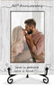Wooden Photo Frame Anniversary Wedding Gifts Mr And Mrs Gifts for Couples, Wooden Photo Frame with Iron Stand for Tabletop or Desktop Display, Hom...