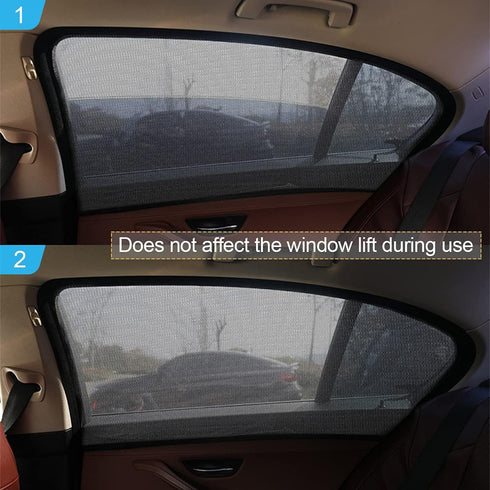 Universal Car Back Window Shade, 2 Pack Car Side Window Sunshade, Sun Glare, UV Rays and Privacy Protection, Baby Car Shades for Side Window (Medi...