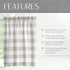 Elrene Home Fashions Farmhouse Living Buffalo-Check Tier Curtain Set for Bathroom or Kitchen Curtains, 30" x 24"(Set of 2 Tiers), Gray/White...