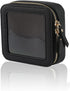 Mini Clear Makeup Bag for Purse, Cute Small Travel Cosmetic Bag with Visual Window & Dual Zippers, Makeup Pouch for Women (Black, Mini)...