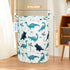 LANGYASHAN Laundry Basket Canvas Fabric Collapsible Organizer Basket for Storage Bin Toy Bins Gift Baskets Bedroom Clothes Children Nursery Hamper...