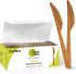 100% Biodegradable Knives Made of Vegetable Fibers, 100 PCS of 6.7” Long Heavy-Duty and Splinter Free Eco-Friendly Knives, Perfect Sustainable Cut...