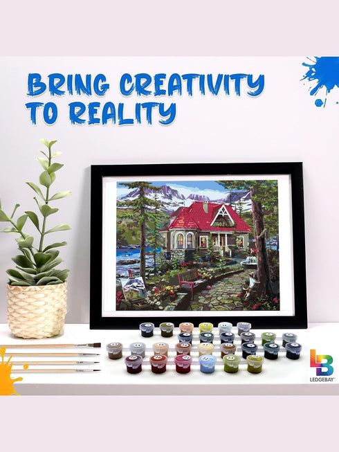 Ledgebay Paint by Numbers Kit for Adults: Beginner to Advanced Number Painting Kit - Fun DIY Arts & Crafts | Color by Numbers for Adults - Kits In...