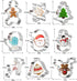 Christmas Cookie Cutters Set of 9 - Star Tree Angel Bell Stocking & More Shapes Stainless Steel...