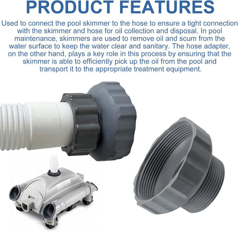 Pool Vacuum Hose Adapter (2 Pcs) Fits for INTEX Part 11239 Pool Skimmer Hose Adapter for Wall Fittings Replacement Connector...
