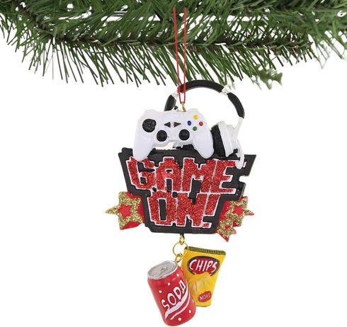 Game On!' With Soda and Chips Dangle Ornament,Resin...