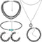Kigeli 5 Pcs Navajo Pearl Jewelry Set Navajo Pearl Necklace Earring and Bracelets Vintage Multilayer Pearl Necklace Western Style Choker Silver Dr...