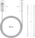Flexible Long Drain Brush, Double Elastic Ended Nylon Cleaner Hose Tube Pipe Brush 67 inch Stainless Steel and 2 Pcs of 8 inch Straw Cleaning Brus...