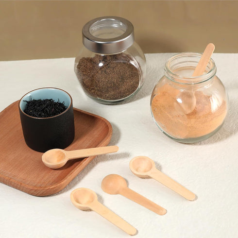30 PCS Small Wooden Spoons Condiments Spoons Tiny Bath Salt Wooden Scoop Mini Wooden Bulk Spoons Small Spoons for Spice Jars Salt Honey Seasoning ...