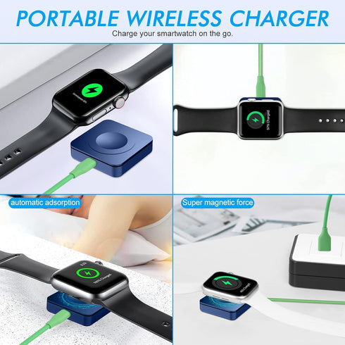 2 in 1 USB A Fast iWatch Charger MFI Certified 3.3FT Wireless iWatch Charger for Apple Watch Series 8/7/6/5/4/3/2 & Compatible with iPhone and Air...