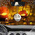 Car Mirror Decor Hanging Skull Accessories Halloween Swinging Skeleton Goth Pumpkin Ornament Rearview Interior Decoration Ghost Gift Beige...